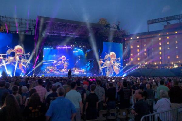 Bruce Springsteen & the E Street Band during a co<em></em>ncert at Oriole Park at Camden Yards. (Karl Merton Ferron/Staff)